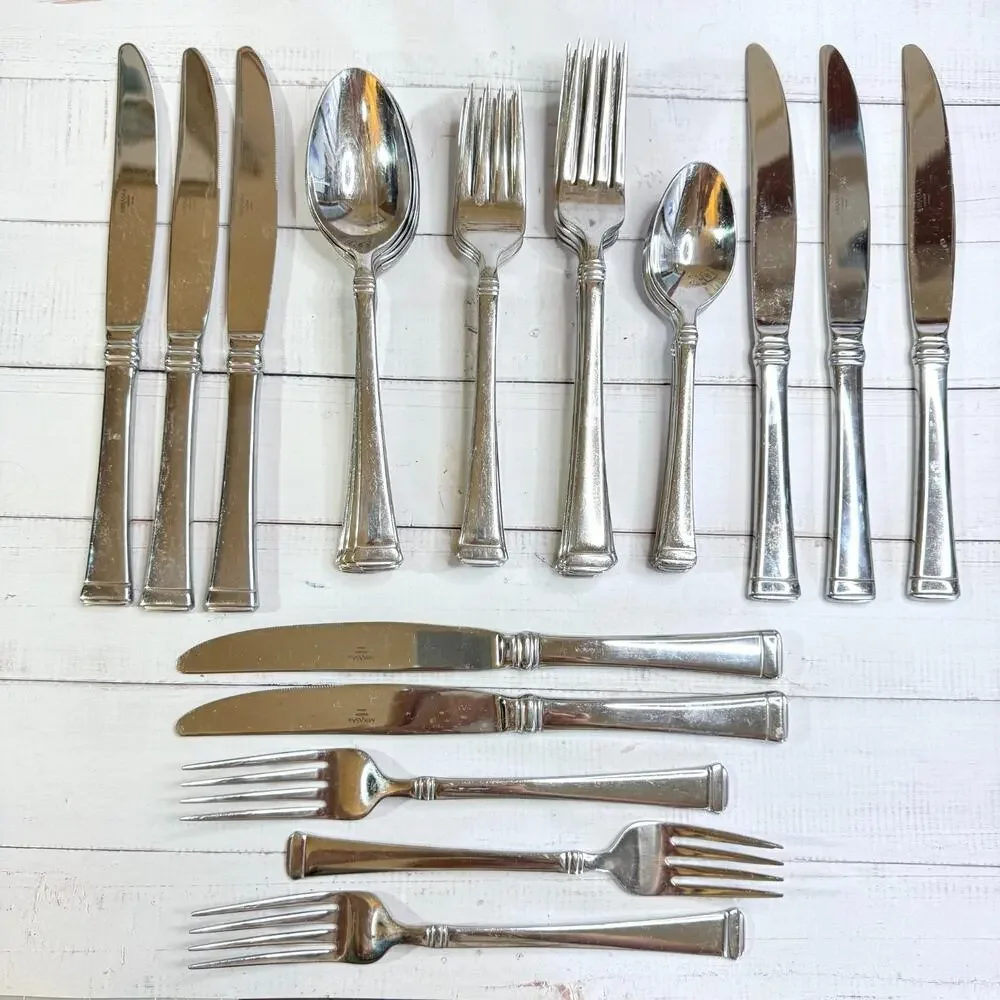 Mikasa Harmony 35 Pc 18/10 Stainless Steel Flatware Silverware 6 Setting + Extra